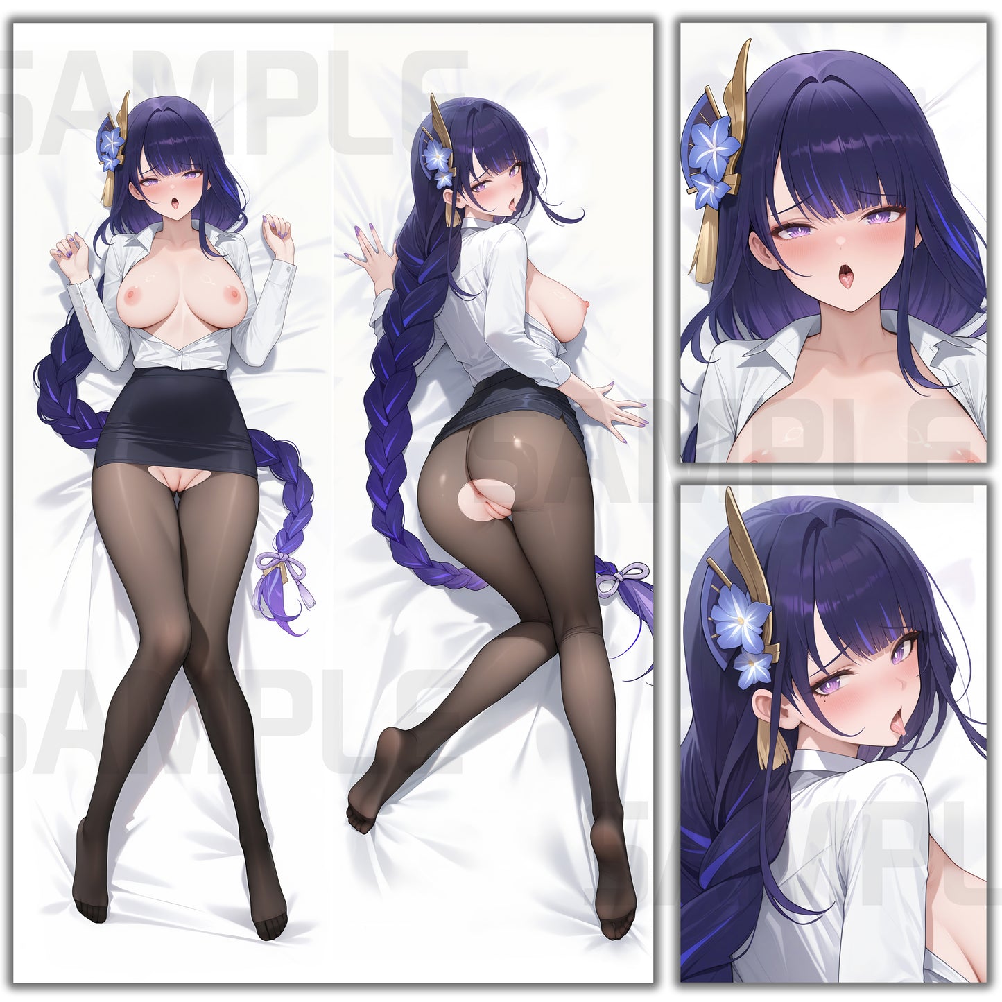 原神 雷電影の抱き枕カバー Genshin Impact Raiden Ei Bodypillow case