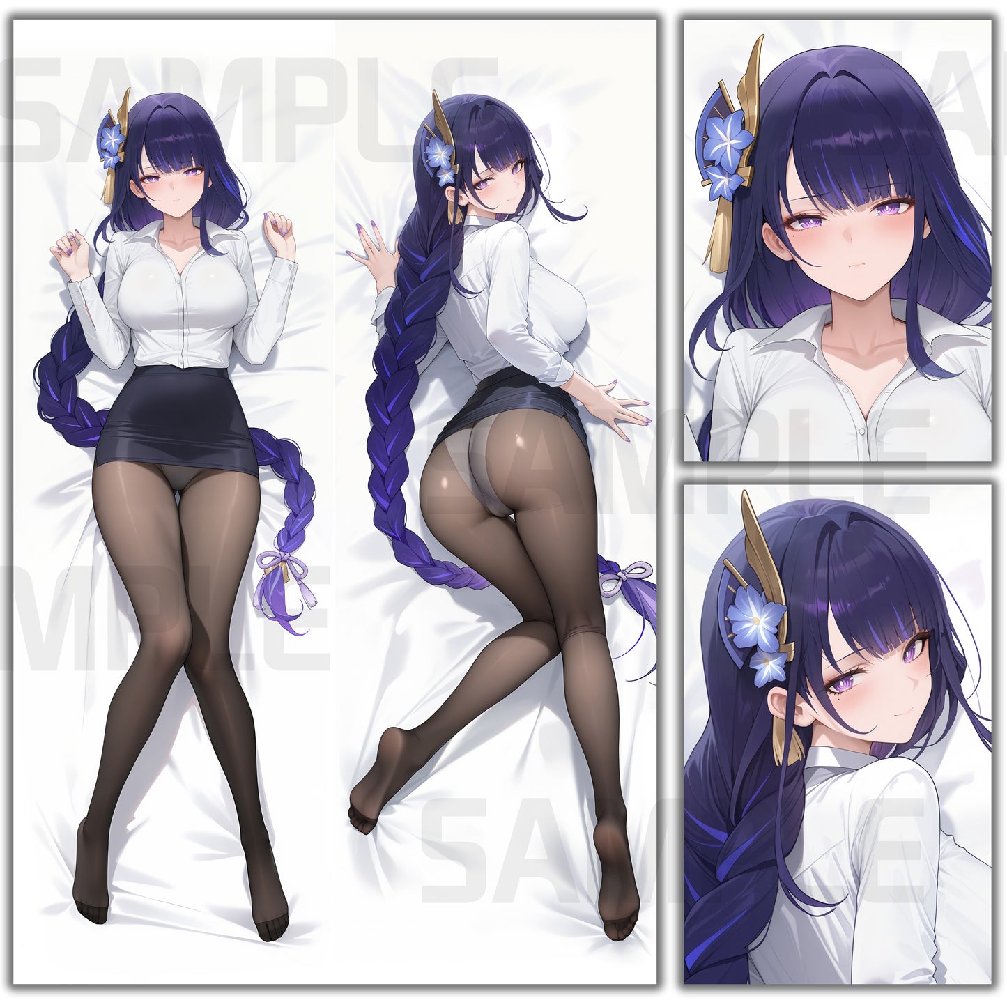 原神 雷電影の抱き枕カバー Genshin Impact Raiden Ei Bodypillow case